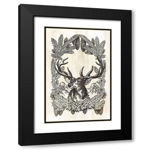 Brave  Black Modern Wood Framed Art Print with Double Matting by PI Studio