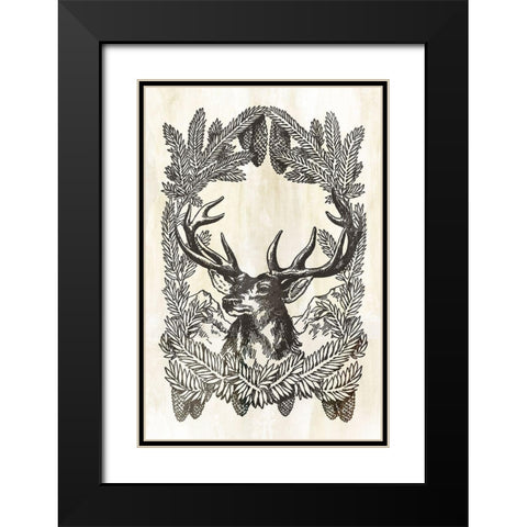 Brave  Black Modern Wood Framed Art Print with Double Matting by PI Studio