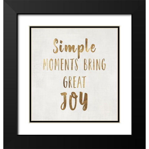 Simple Moments  Black Modern Wood Framed Art Print with Double Matting by PI Studio