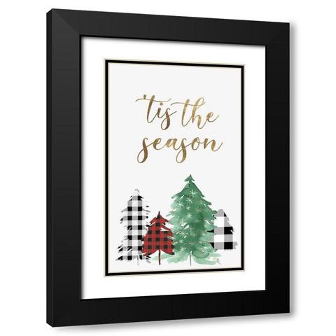 Christmas Time  Black Modern Wood Framed Art Print with Double Matting by PI Studio