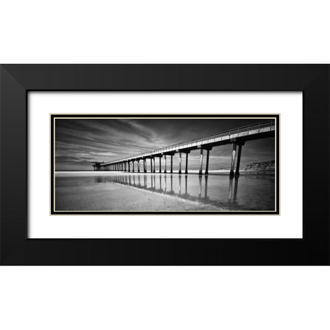 Foreshore Black Modern Wood Framed Art Print with Double Matting by Hartson-Weddie, Ryan