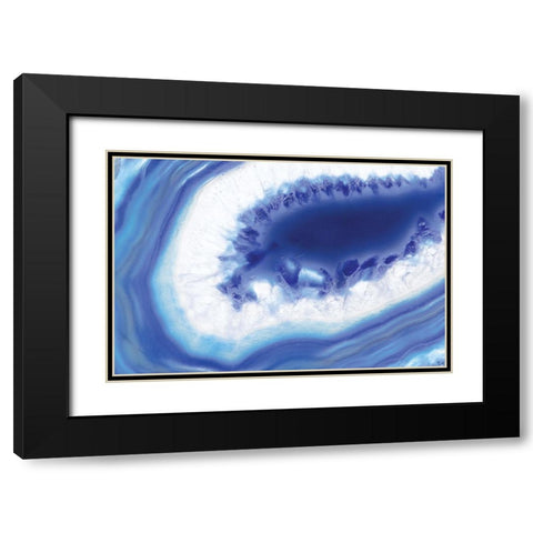 Blue Lace Agate II Black Modern Wood Framed Art Print with Double Matting by Hartson-Weddle, Ryan