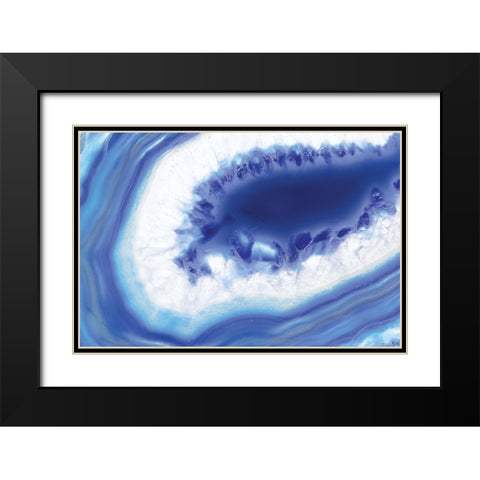 Blue Lace Agate II Black Modern Wood Framed Art Print with Double Matting by Hartson-Weddle, Ryan