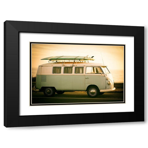 Surfs Up I Black Modern Wood Framed Art Print with Double Matting by Hartson-Weddle, Ryan