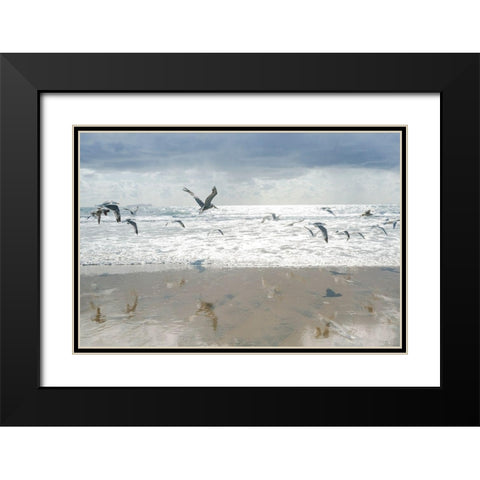 Letting Go I Black Modern Wood Framed Art Print with Double Matting by Hartson-Weddle, Ryan