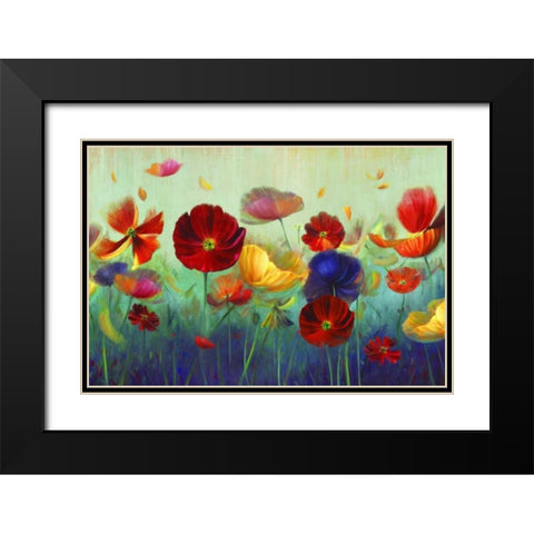 In My Garden Black Modern Wood Framed Art Print with Double Matting by Iafrate, Sandra