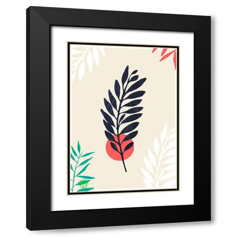 Little leaves III Black Modern Wood Framed Art Print with Double Matting by Hogan, Aoibhne