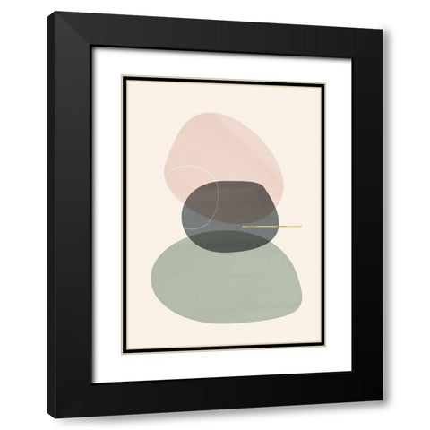 Centre Harmony  Black Modern Wood Framed Art Print with Double Matting by Hogan, Aoibhne
