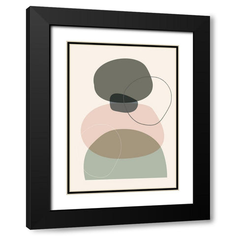 Adhere Black Modern Wood Framed Art Print with Double Matting by Hogan, Aoibhne