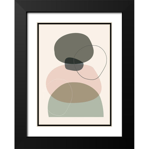 Adhere Black Modern Wood Framed Art Print with Double Matting by Hogan, Aoibhne