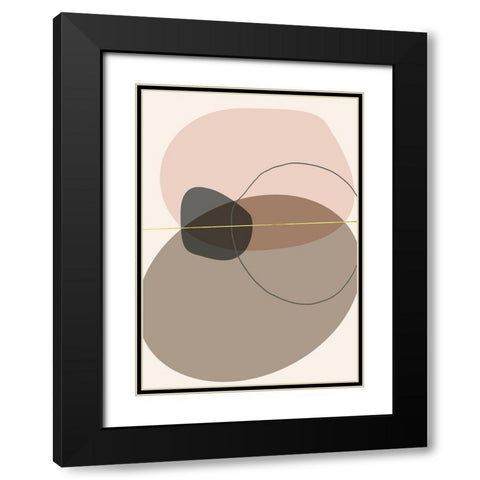 CoalesceÂ  Black Modern Wood Framed Art Print with Double Matting by Hogan, Aoibhne