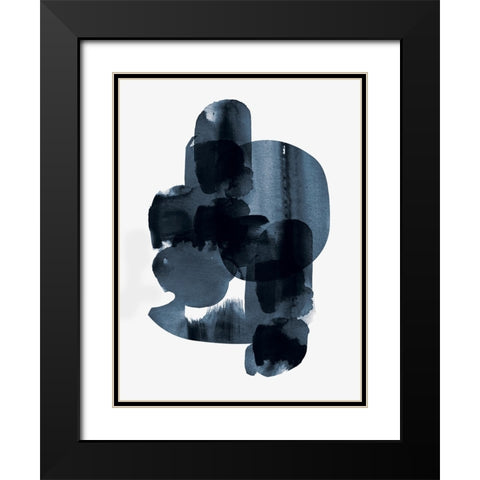 Shimmering Black II Black Modern Wood Framed Art Print with Double Matting by Hogan, Aoibhne