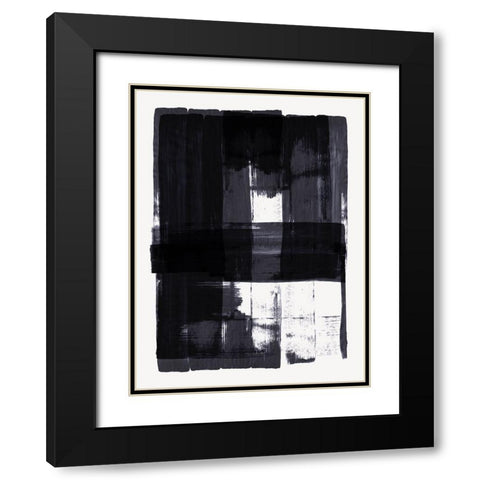 Square Black Stroke I Black Modern Wood Framed Art Print with Double Matting by Hogan, Aoibhne