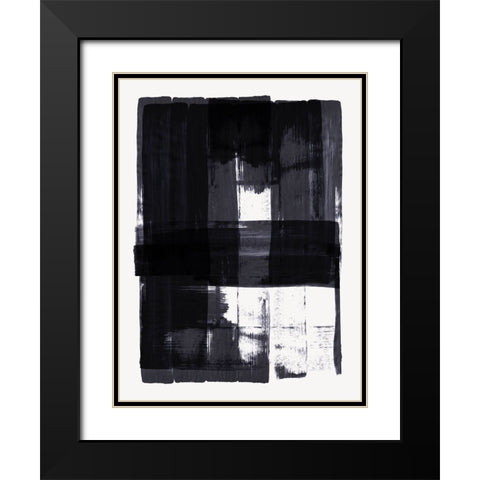 Square Black Stroke I Black Modern Wood Framed Art Print with Double Matting by Hogan, Aoibhne