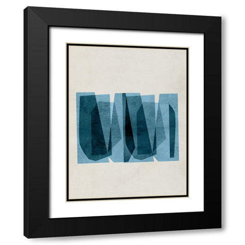 Bolds of Blue I Black Modern Wood Framed Art Print with Double Matting by Hogan, Aoibhne