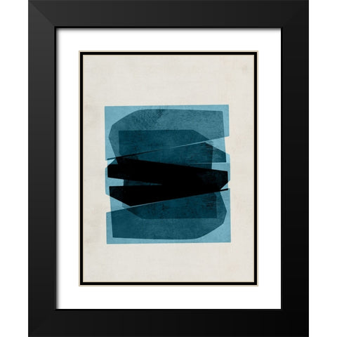 Bolds of Blue II Black Modern Wood Framed Art Print with Double Matting by Hogan, Aoibhne