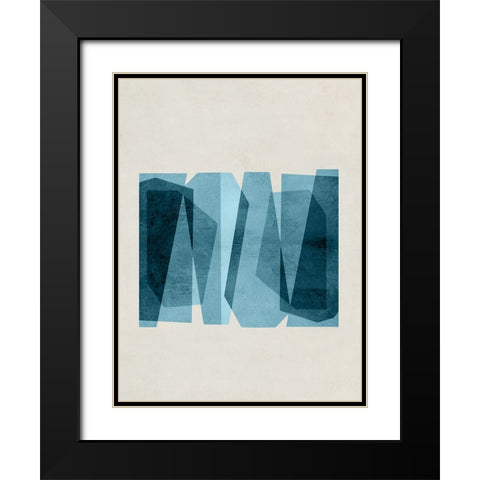 Bolds of Blue III  Black Modern Wood Framed Art Print with Double Matting by Hogan, Aoibhne