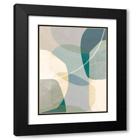 Formations of Blue I Black Modern Wood Framed Art Print with Double Matting by Hogan, Aoibhne