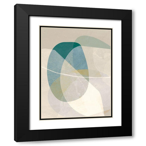 Formations of Blue III Black Modern Wood Framed Art Print with Double Matting by Hogan, Aoibhne