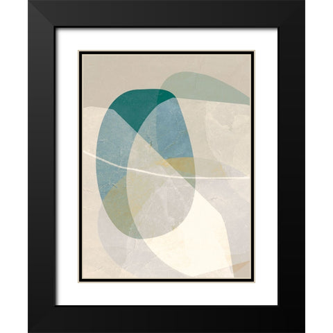 Formations of Blue III Black Modern Wood Framed Art Print with Double Matting by Hogan, Aoibhne