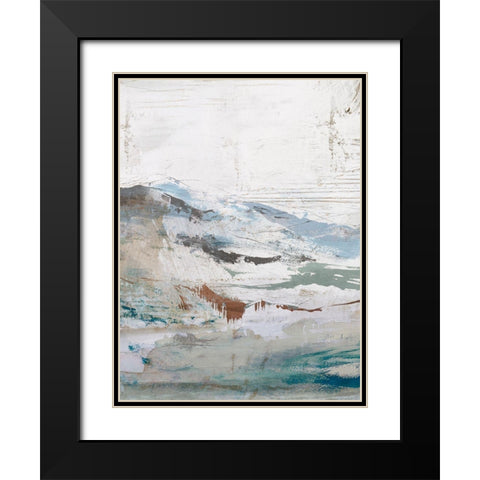 Blue Cliff II Black Modern Wood Framed Art Print with Double Matting by Ian C
