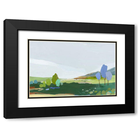 Green Pasture  Black Modern Wood Framed Art Print with Double Matting by Ian C
