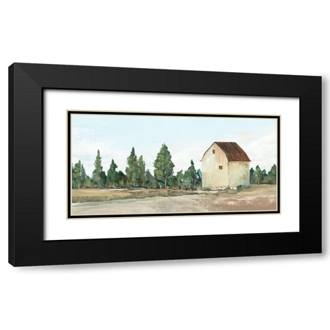 Yellow Barn III Black Modern Wood Framed Art Print with Double Matting by Ian C