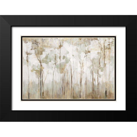 Woodland Forest Lookout  Black Modern Wood Framed Art Print with Double Matting by Ian C