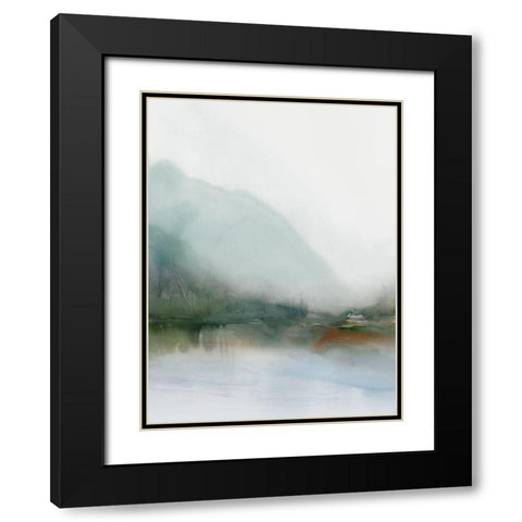 Sapphire Lake I  Black Modern Wood Framed Art Print with Double Matting by Ian C