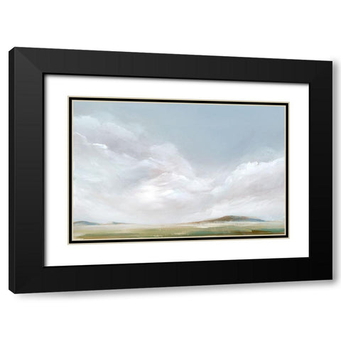 Rolling Pink Clouds Black Modern Wood Framed Art Print with Double Matting by Ian C