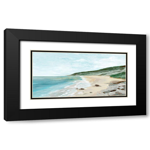 Exotic Beach Black Modern Wood Framed Art Print with Double Matting by Ian C