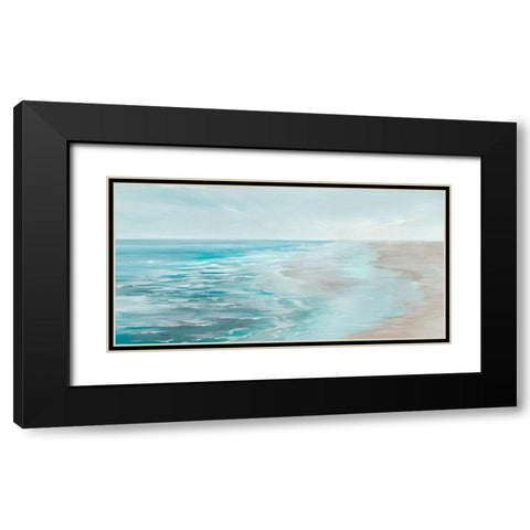 Summer Sea Black Modern Wood Framed Art Print with Double Matting by Ian C