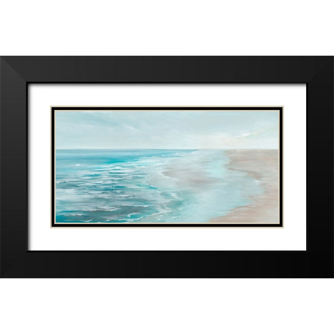 Summer Sea Black Modern Wood Framed Art Print with Double Matting by Ian C