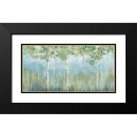 Peaceful Oasis Black Modern Wood Framed Art Print with Double Matting by Ian C