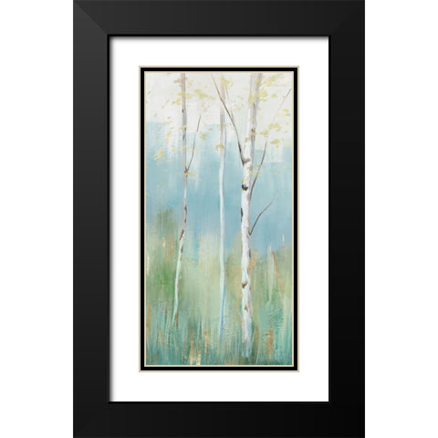Birch Harmonies I Black Modern Wood Framed Art Print with Double Matting by Ian C