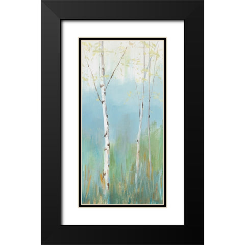 Birch Harmonies II Black Modern Wood Framed Art Print with Double Matting by Ian C