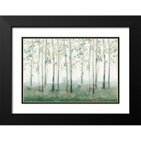 Wildflower Forest Black Modern Wood Framed Art Print with Double Matting by Ian C
