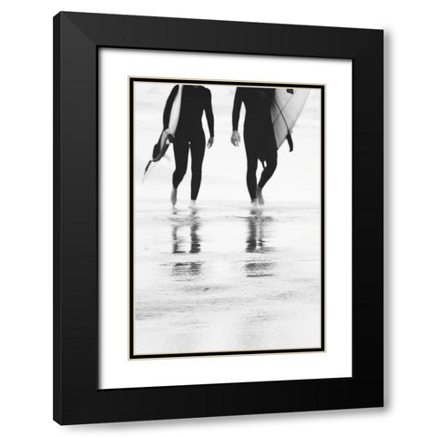 Surf I Black Modern Wood Framed Art Print with Double Matting by Beddoes, Ingrid