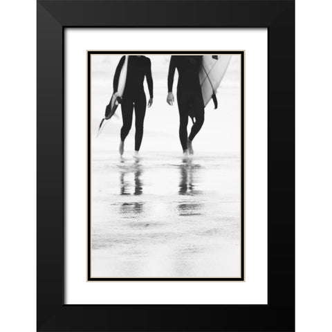 Surf I Black Modern Wood Framed Art Print with Double Matting by Beddoes, Ingrid