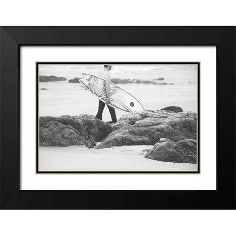 Surf II  Black Modern Wood Framed Art Print with Double Matting by Beddoes, Ingrid