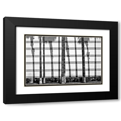 Palms II Black Modern Wood Framed Art Print with Double Matting by Berman, Jeffrey