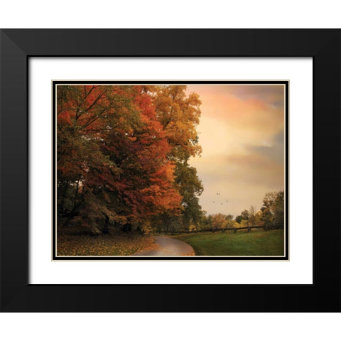 Turning Black Modern Wood Framed Art Print with Double Matting by Jenney, Jessica