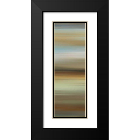 Abstract Horizon II Black Modern Wood Framed Art Print with Double Matting by McMasters, James
