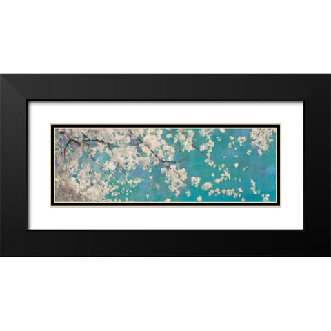 Osaka Blue II Black Modern Wood Framed Art Print with Double Matting by Jensen, Asia