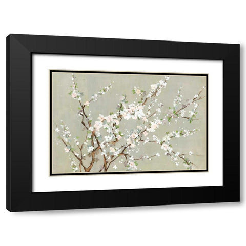 Geisha Black Modern Wood Framed Art Print with Double Matting by Jensen, Asia