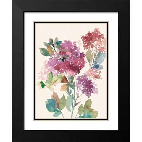 Sweet Hydrangea I Black Modern Wood Framed Art Print with Double Matting by Jensen, Asia