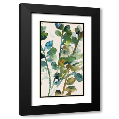 Fall Leaves I Black Modern Wood Framed Art Print with Double Matting by Jensen, Asia