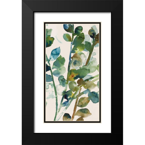 Fall Leaves I Black Modern Wood Framed Art Print with Double Matting by Jensen, Asia
