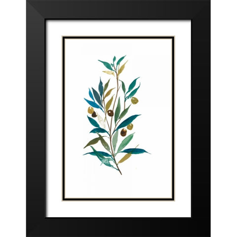 Olive II Black Modern Wood Framed Art Print with Double Matting by Jensen, Asia