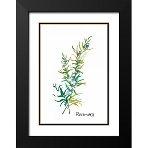 Rosemary II Black Modern Wood Framed Art Print with Double Matting by Jensen, Asia